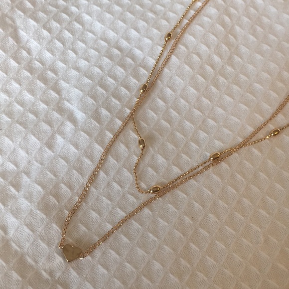 Choker heart pendant necklace jewelry chain - Picture 4 of 4